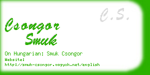 csongor smuk business card